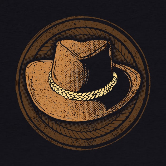 Cowboy Hat Retro Graphic Design by jaybeebrands